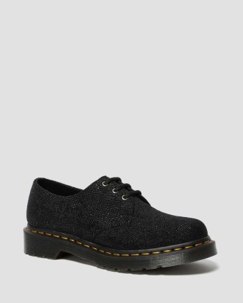 Dr Martens 1461 Glitter Oxfordky Damske Čierne | 4530-QDKGF